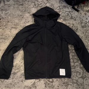 hollister Black Hooded Zip-Up windbreaker